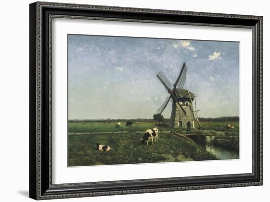 Landscape with Windmill Near Schiedam, 1873-Hendrik Johannes Weissenbruch-Framed Giclee Print