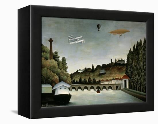 Landscape with Zeppelin, c.1908-Henri Rousseau-Framed Premier Image Canvas