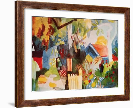 Landscape-Auguste Macke-Framed Art Print