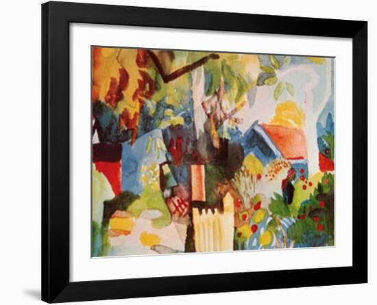 Landscape-Auguste Macke-Framed Art Print