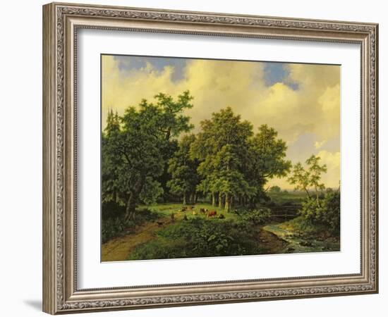 Landscape-Barend Cornelis Koekkoek-Framed Giclee Print