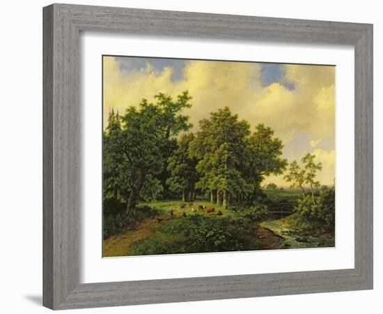 Landscape-Barend Cornelis Koekkoek-Framed Giclee Print