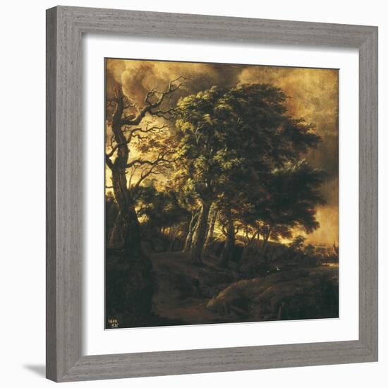 Landscape-Jacob van Ruisdael-Framed Art Print