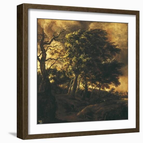 Landscape-Jacob van Ruisdael-Framed Art Print