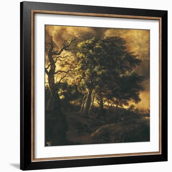 Landscape-Jacob van Ruisdael-Framed Art Print