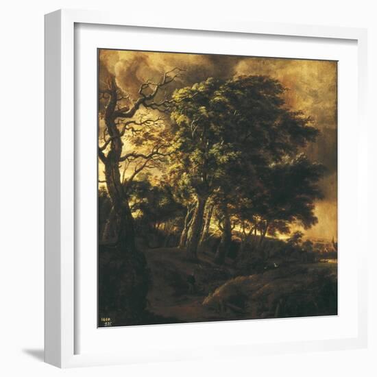 Landscape-Jacob van Ruisdael-Framed Art Print