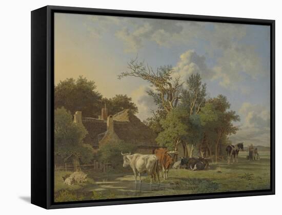 Landscape-Jean Francois Valois-Framed Stretched Canvas