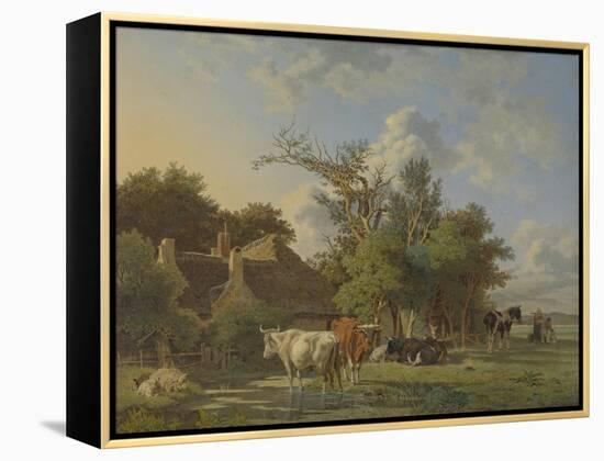 Landscape-Jean Francois Valois-Framed Stretched Canvas