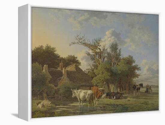 Landscape-Jean Francois Valois-Framed Stretched Canvas