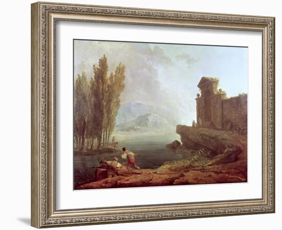 Landscape-Hubert Robert-Framed Giclee Print