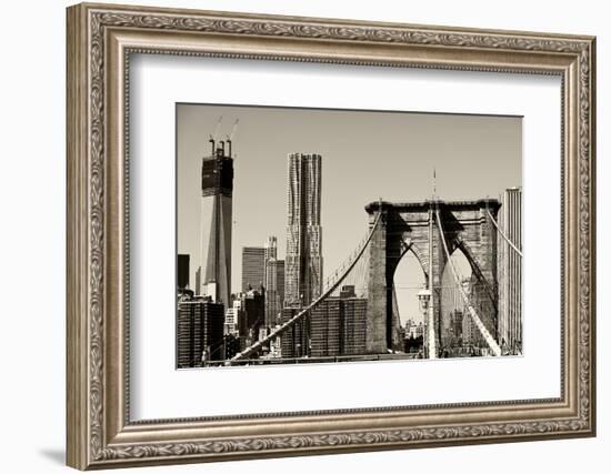 Landscapes - Brooklyn Bridge - New York - United States-Philippe Hugonnard-Framed Photographic Print