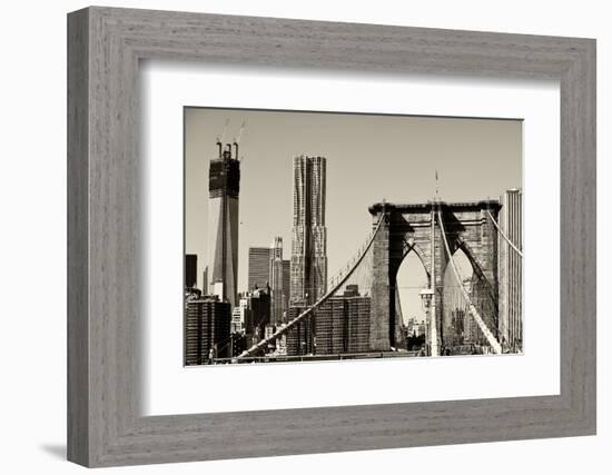 Landscapes - Brooklyn Bridge - New York - United States-Philippe Hugonnard-Framed Photographic Print