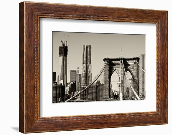Landscapes - Brooklyn Bridge - New York - United States-Philippe Hugonnard-Framed Photographic Print