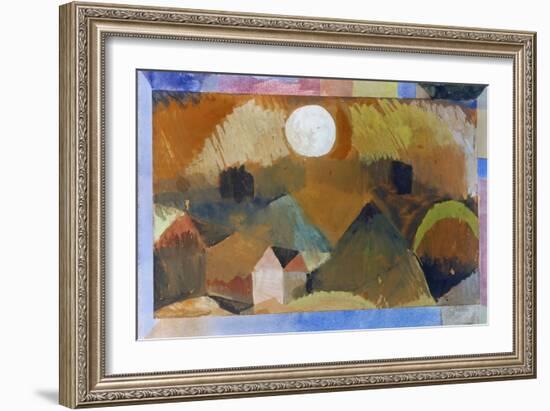 Landschaft in Rot Mit Dem Weissen Gestirn 1917-Paul Klee-Framed Giclee Print