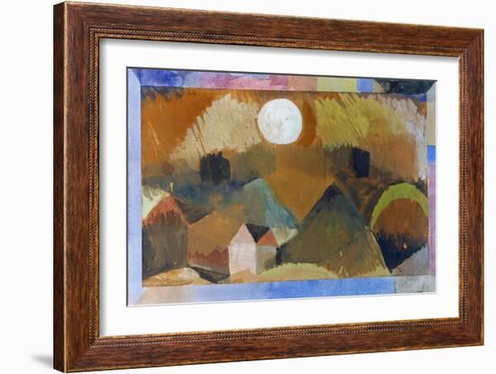 Landschaft in Rot Mit Dem Weissen Gestirn 1917-Paul Klee-Framed Giclee Print