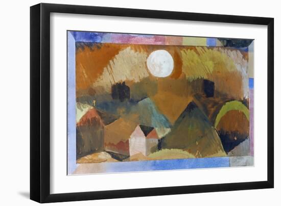 Landschaft in Rot Mit Dem Weissen Gestirn 1917-Paul Klee-Framed Giclee Print