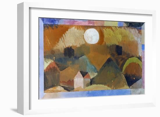 Landschaft in Rot Mit Dem Weissen Gestirn 1917-Paul Klee-Framed Giclee Print