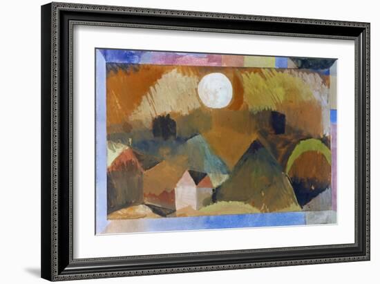 Landschaft in Rot Mit Dem Weissen Gestirn 1917-Paul Klee-Framed Giclee Print