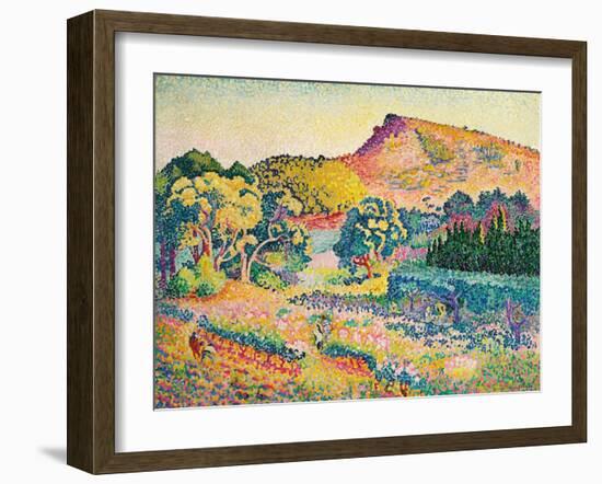 Landschaft mit Le Cap Nègre. Paysage avec le cap Nègre. 1906-Henri Edmond Cross-Framed Giclee Print