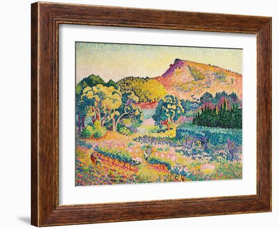 Landschaft mit Le Cap Nègre. Paysage avec le cap Nègre. 1906-Henri Edmond Cross-Framed Giclee Print