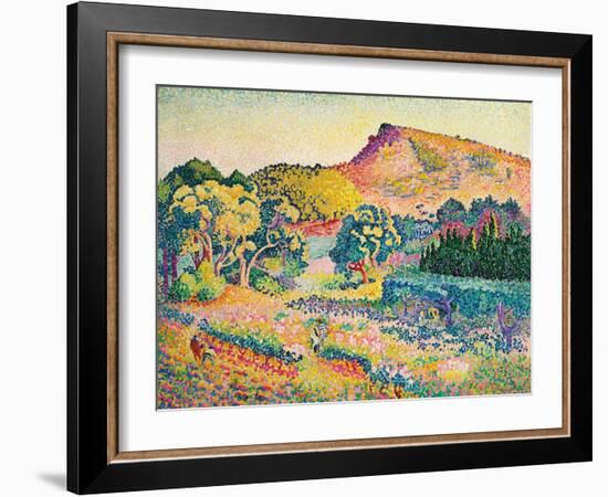 Landschaft mit Le Cap Nègre. Paysage avec le cap Nègre. 1906-Henri Edmond Cross-Framed Giclee Print