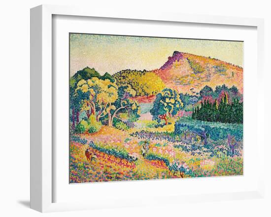Landschaft mit Le Cap Nègre. Paysage avec le cap Nègre. 1906-Henri Edmond Cross-Framed Giclee Print