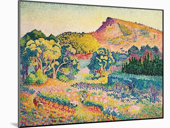 Landschaft mit Le Cap Nègre. Paysage avec le cap Nègre. 1906-Henri Edmond Cross-Mounted Giclee Print