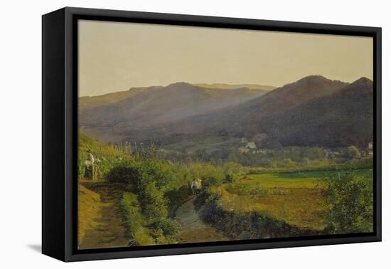 Landschaft Mit Weinbergen-Ferdinand Georg Waldmüller-Framed Premier Image Canvas