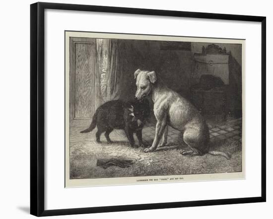 Landseer's Pet Dog Tiney, and Pet Cat-Ebenezer Newman Downard-Framed Giclee Print