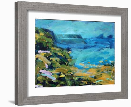 Landsend, 2021 (acrylic on board)-Paul Powis-Framed Giclee Print