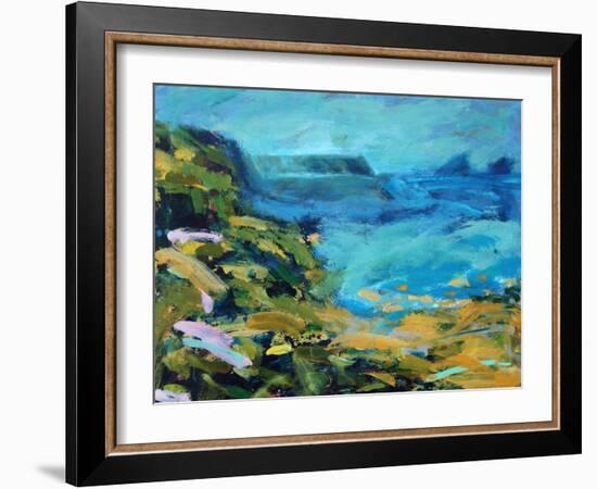 Landsend, 2021 (acrylic on board)-Paul Powis-Framed Giclee Print