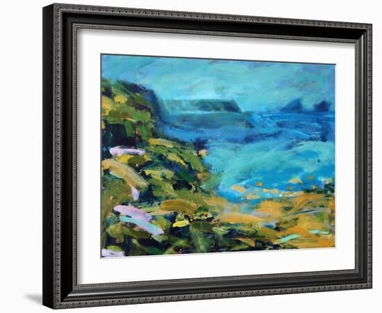 Landsend, 2021 (acrylic on board)-Paul Powis-Framed Giclee Print