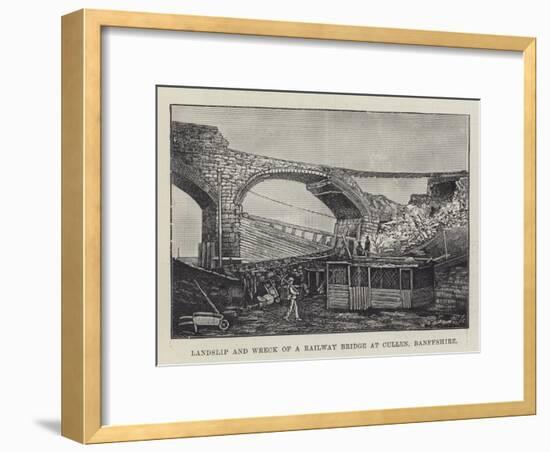 Landslip and Wreck of a Railway Bridge at Cullen, Banffshire-null-Framed Giclee Print