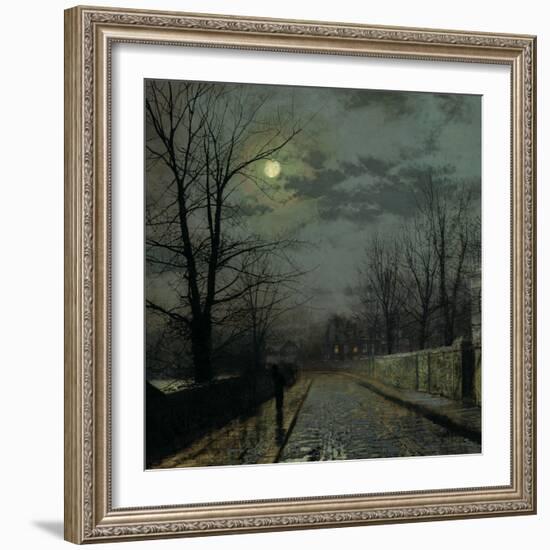 Lane in Cheshire, 1883-John Atkinson Grimshaw-Framed Giclee Print