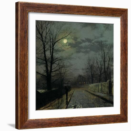 Lane in Cheshire, 1883-John Atkinson Grimshaw-Framed Giclee Print