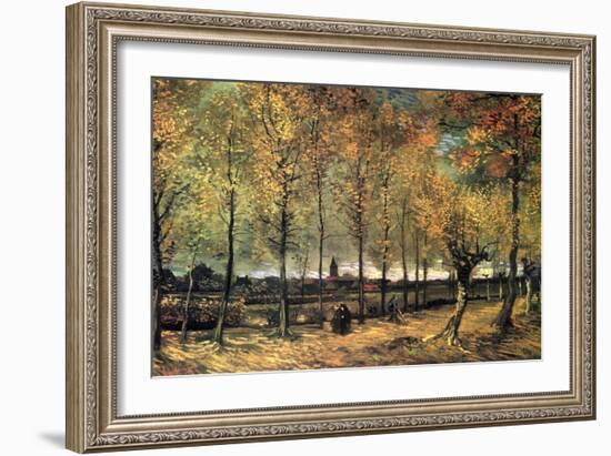 Lane with Poplars-Vincent van Gogh-Framed Art Print