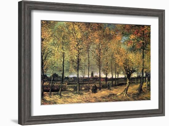 Lane with Poplars-Vincent van Gogh-Framed Art Print