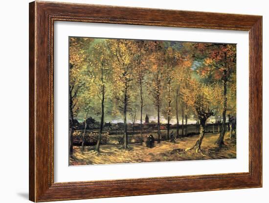 Lane with Poplars-Vincent van Gogh-Framed Art Print