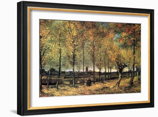 Lane with Poplars-Vincent van Gogh-Framed Art Print