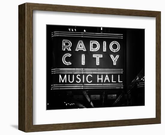 Lanes Entrance to the Radio City Music Hall by Night, Manhattan, Times Square, New York, Classic-Philippe Hugonnard-Framed Premium Photographic Print