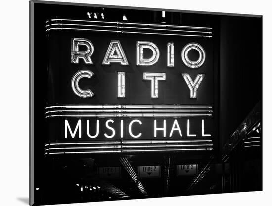 Lanes Entrance to the Radio City Music Hall by Night, Manhattan, Times Square, New York, Classic-Philippe Hugonnard-Mounted Photographic Print