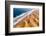 Langewand, Aerial view of where the Atlantic Ocean meets the sea of dunes in Western Namibia.-ClickAlps-Framed Photographic Print