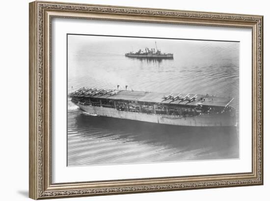 Langley Aircraft Carrier at Sea--Framed Art Print