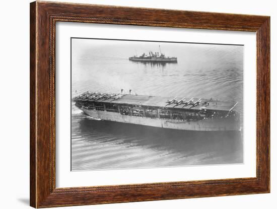 Langley Aircraft Carrier at Sea-null-Framed Art Print