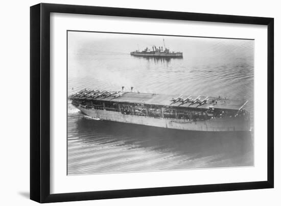 Langley Aircraft Carrier at Sea-null-Framed Art Print