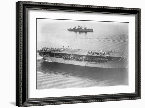 Langley Aircraft Carrier at Sea-null-Framed Art Print