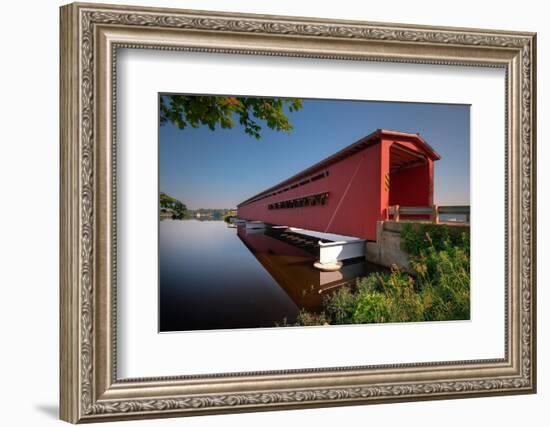 Langley Covered Bridge, Michigan-Steve Gadomski-Framed Photographic Print