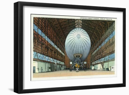 Langley Field, Virginia - Airship Hangar Interior View-Lantern Press-Framed Art Print