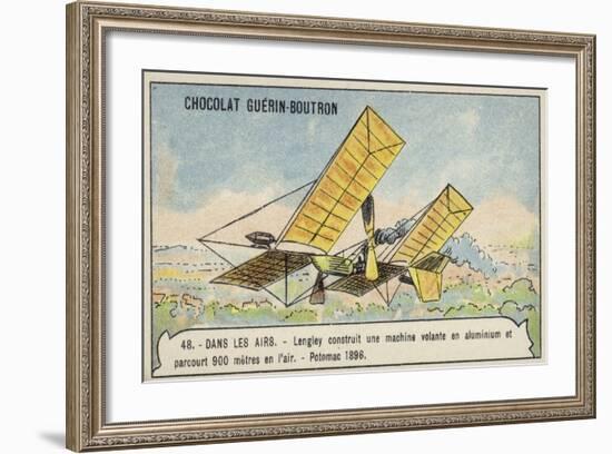 Langley's Aluminium Flying Machine Which Flew 900 Metres over the Potomac River, USA, 1896-null-Framed Giclee Print