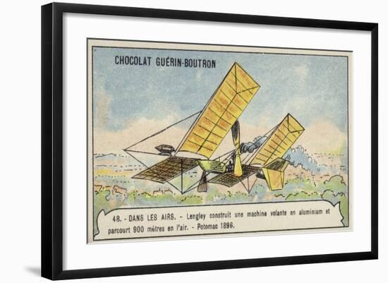 Langley's Aluminium Flying Machine Which Flew 900 Metres over the Potomac River, USA, 1896-null-Framed Giclee Print